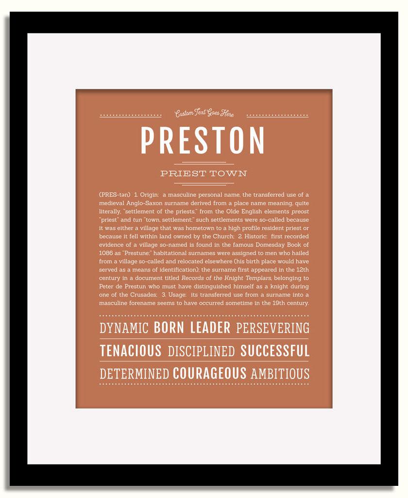 Frame Options | Terra Cotta | Black Frame, Matted