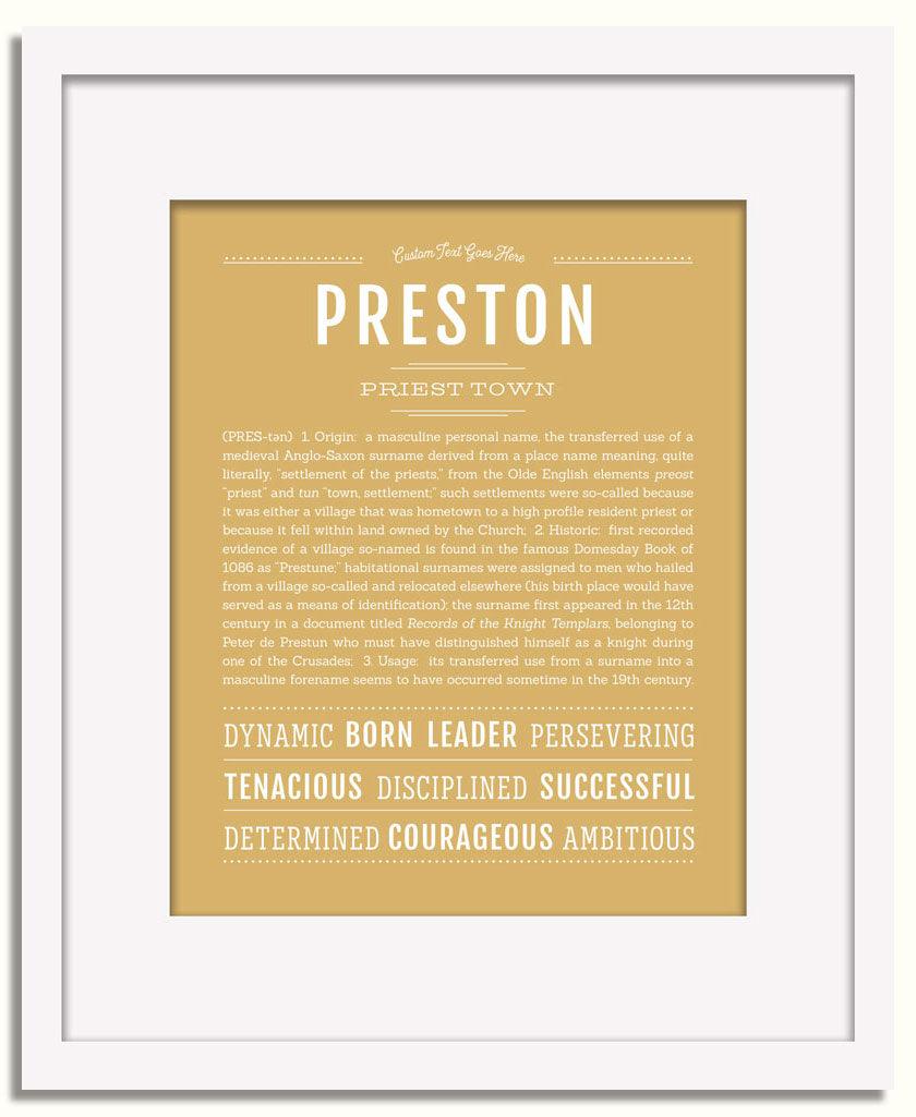 Frame Options | Matte Gold | White Frame, Matted