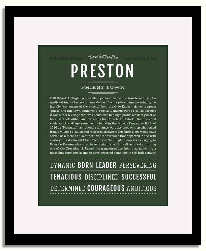 Frame Options | Deep Forest | Black Frame, Matted