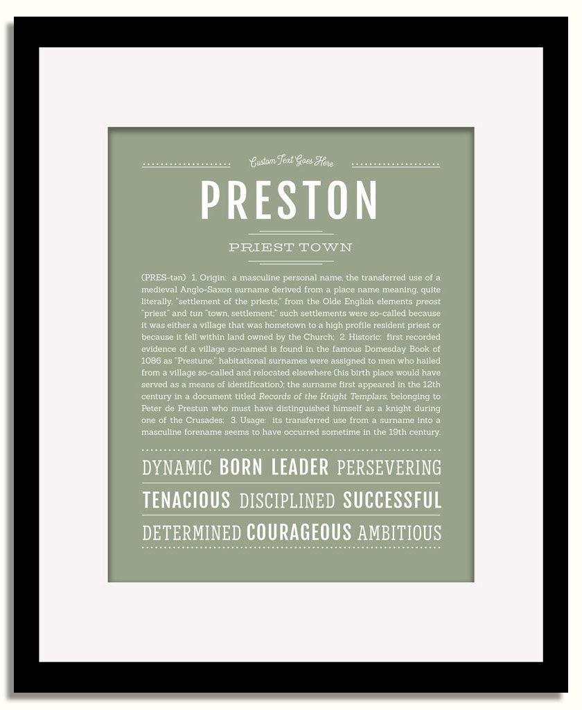 Frame Options | Sage | Black Frame, Matted