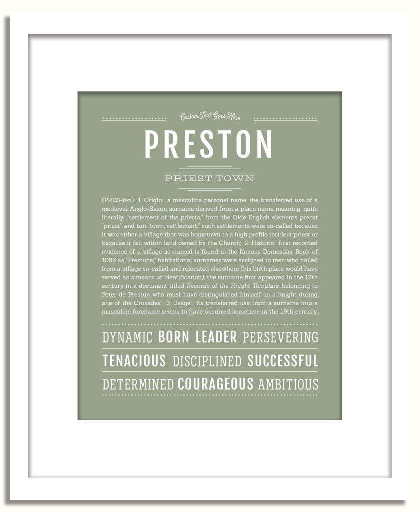 Frame Options | Sage | White Frame, Matted