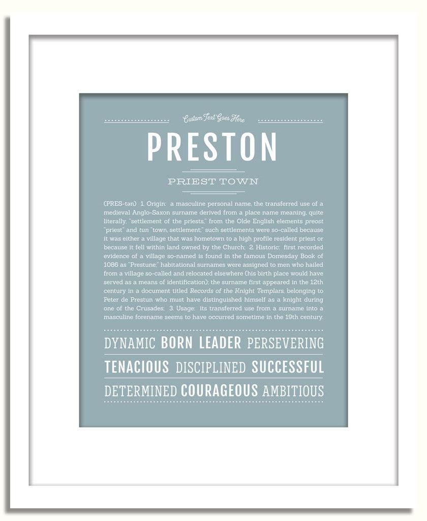 Frame Options | Powder Blue | White Frame, Matted