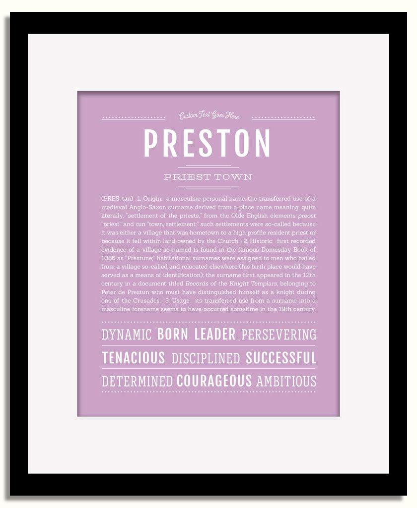 Frame Options | Lilac | Black Frame, Matted