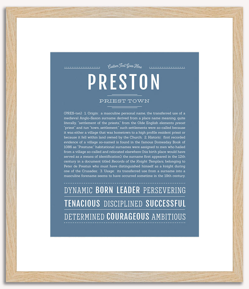 Preston | Name Art Print