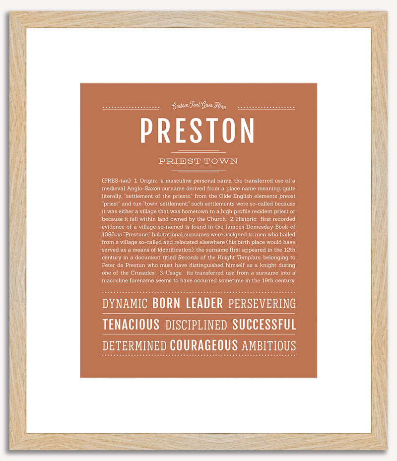 Preston | Name Art Print