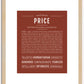 Price | Name Art Print