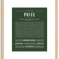 Price | Name Art Print