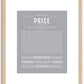 Price | Name Art Print