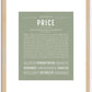 Price | Name Art Print