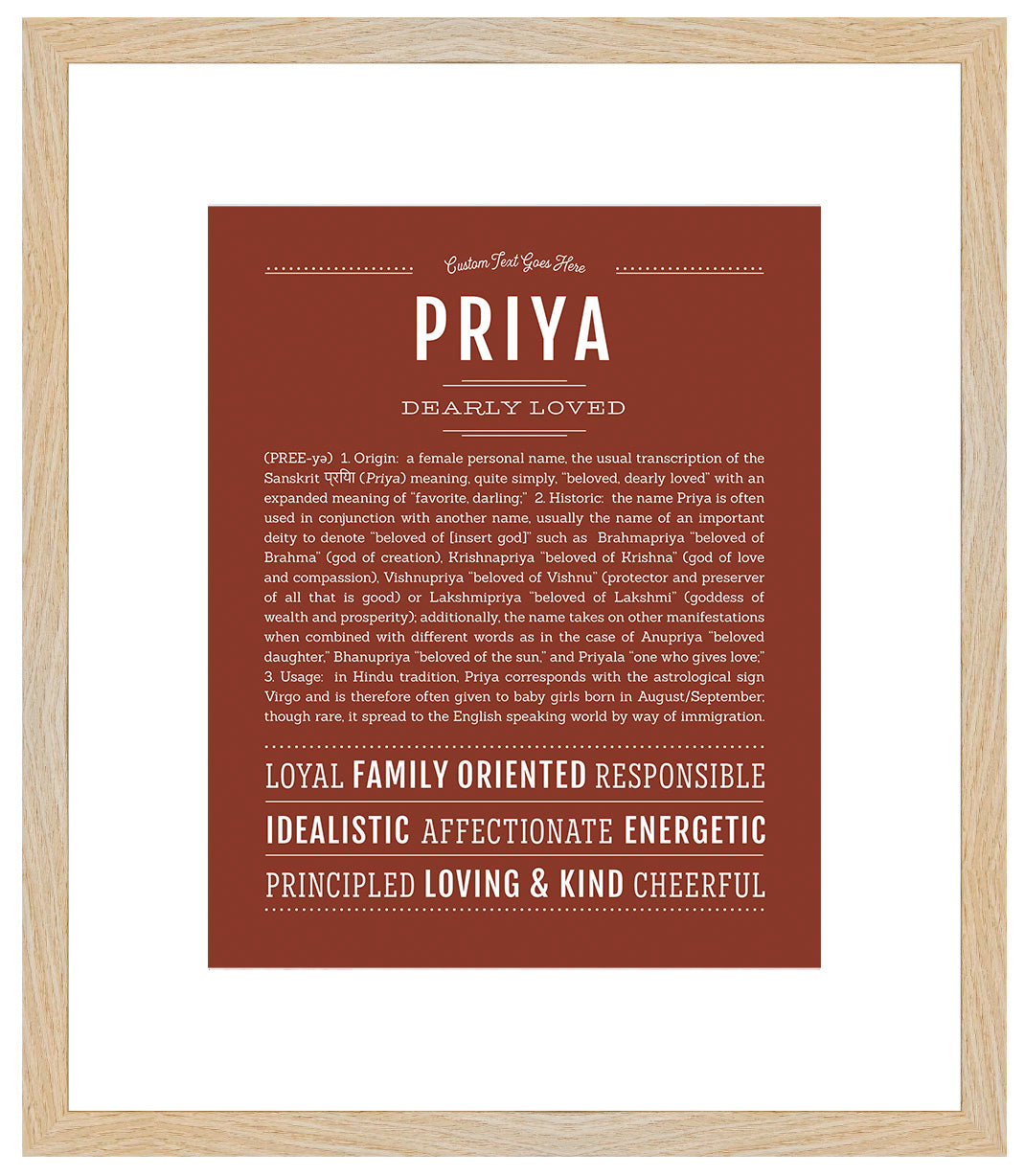 Priya | Name Art Print