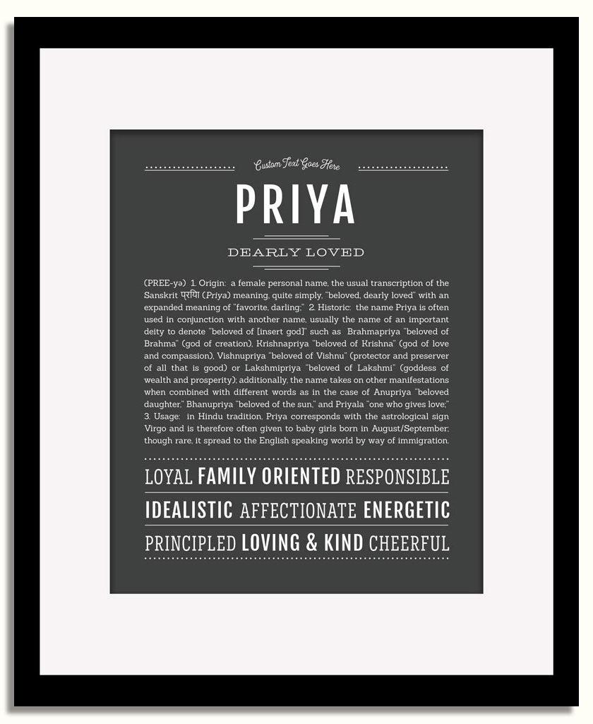 Frame Options | Charcoal Gray | Black Frame, Matted