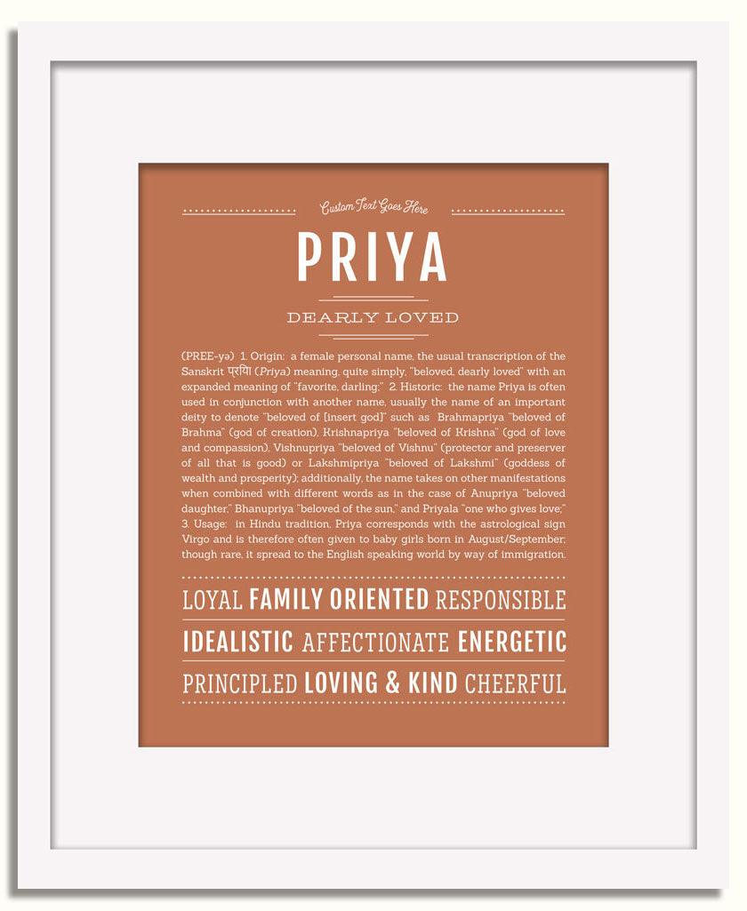 Frame Options | Terra Cotta | White Frame, Matted