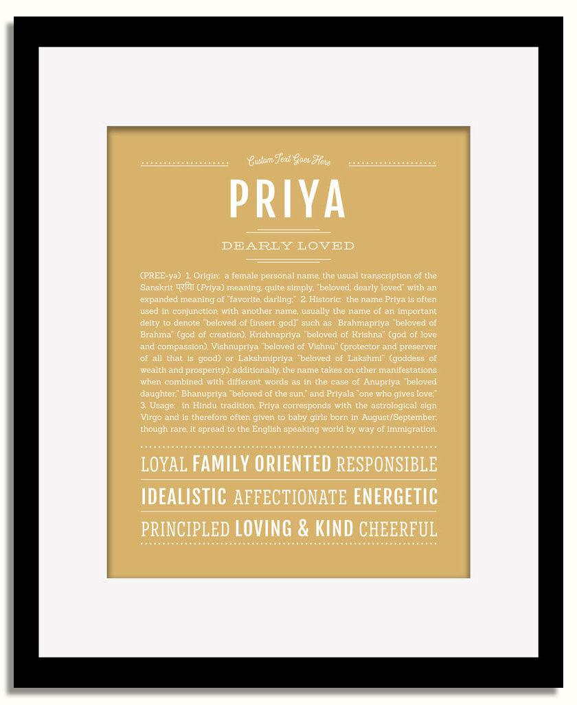 Frame Options | Matte Gold | Black Frame, Matted