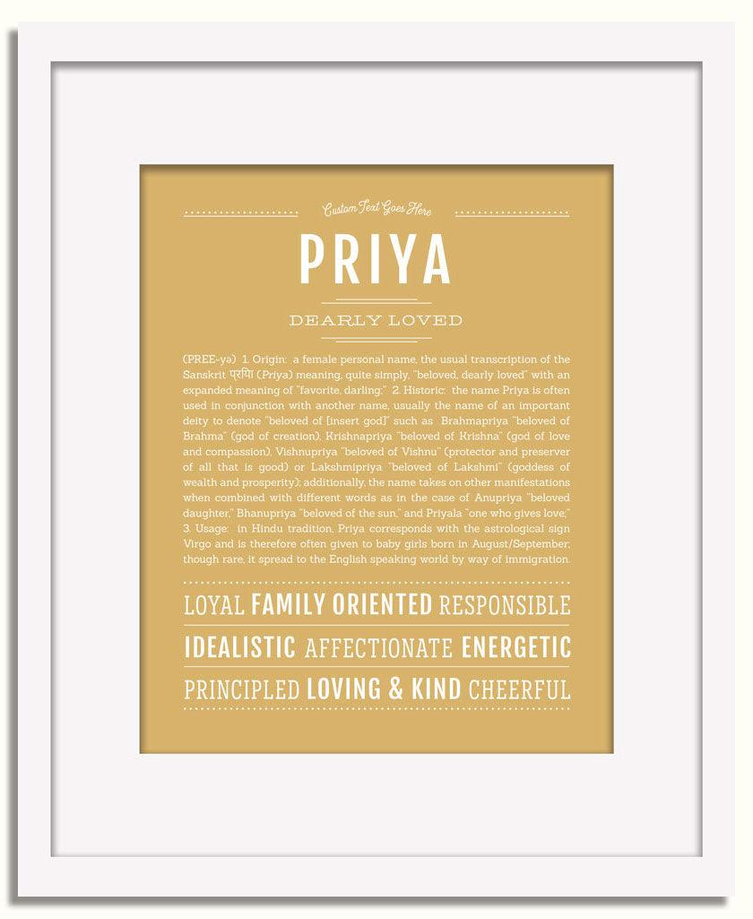 Frame Options | Matte Gold | White Frame, Matted