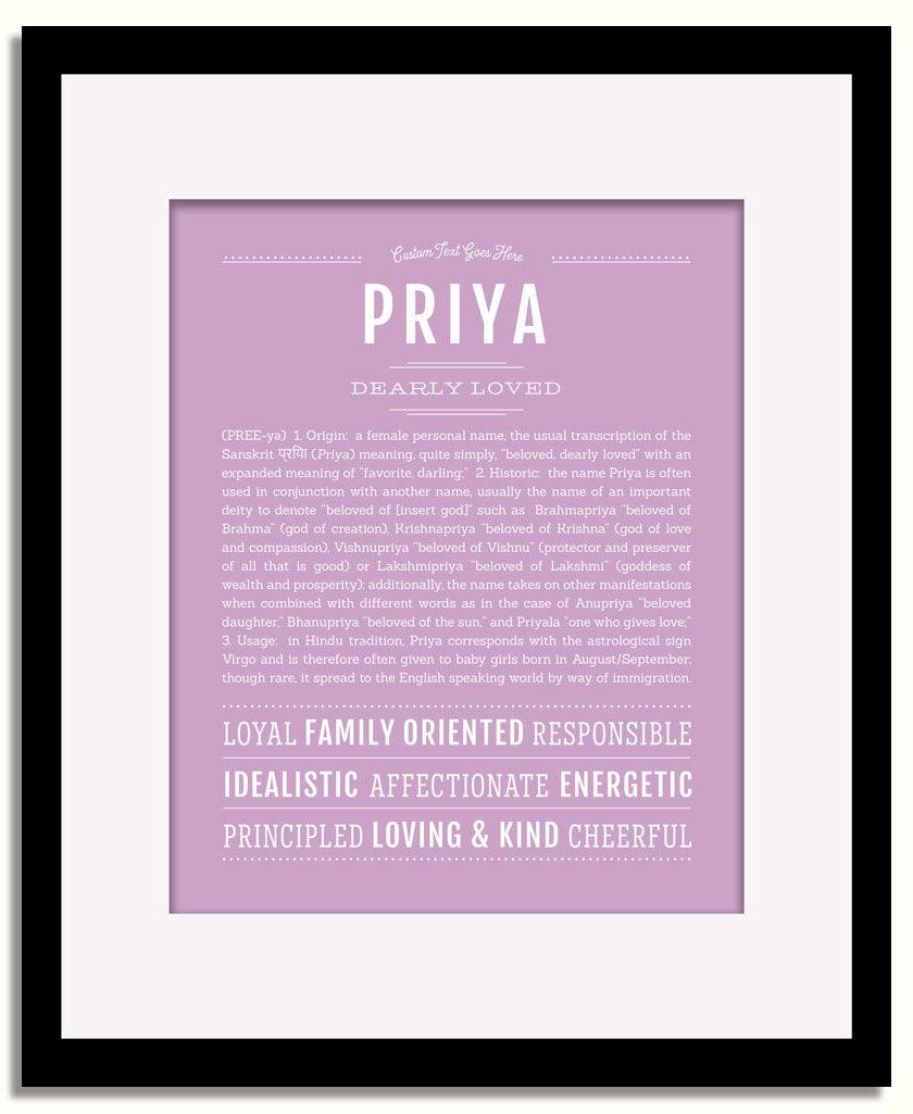 Frame Options | Lilac | Black Frame, Matted