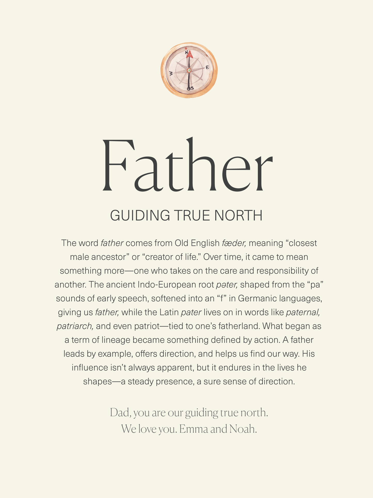 Father | Metal Plate & Stand