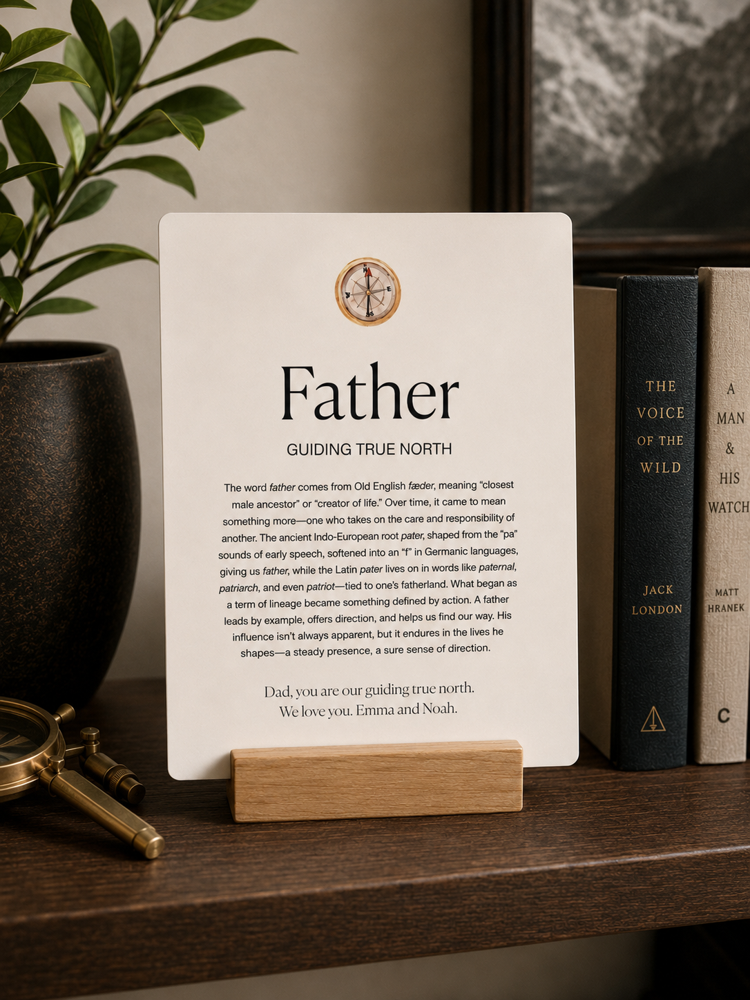 Father | Metal Plate & Stand