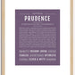 Prudence | Name Art Print