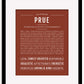 Prue | Name Art Print