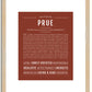 Prue | Name Art Print