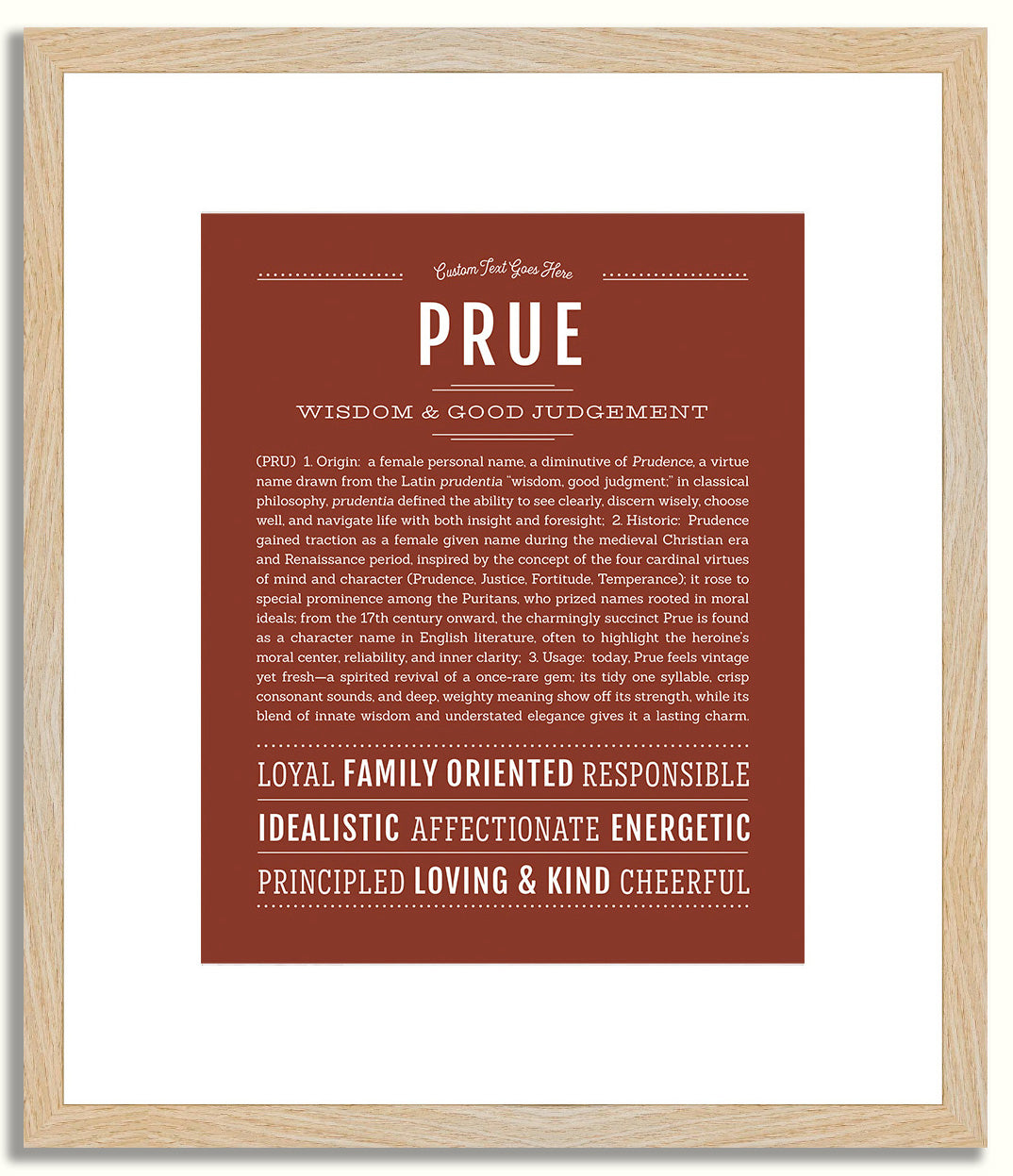 Prue | Name Art Print