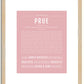 Prue | Name Art Print