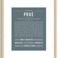 Prue | Name Art Print