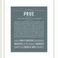 Prue | Name Art Print