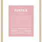 Pumpkin (female) | Name Art Print