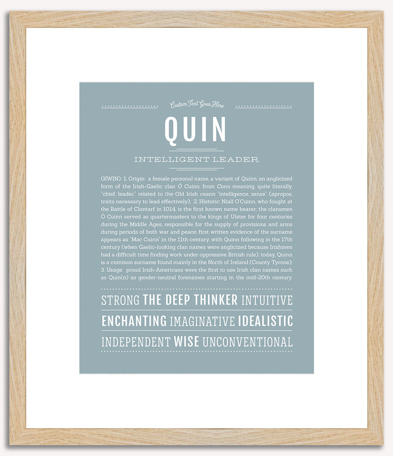 Quin (female) | Name Art Print