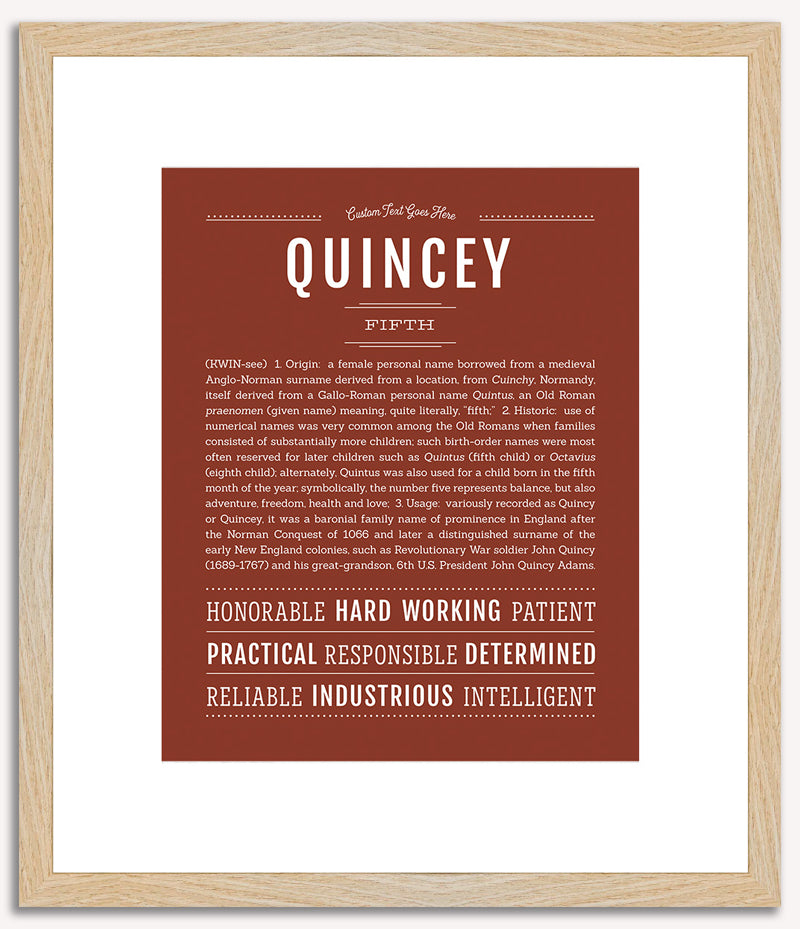 Quincey (female) | Name Art Print