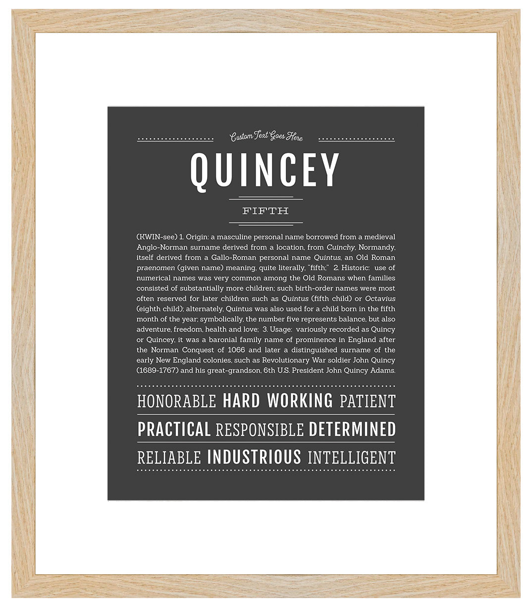 Quincey (female) | Name Art Print