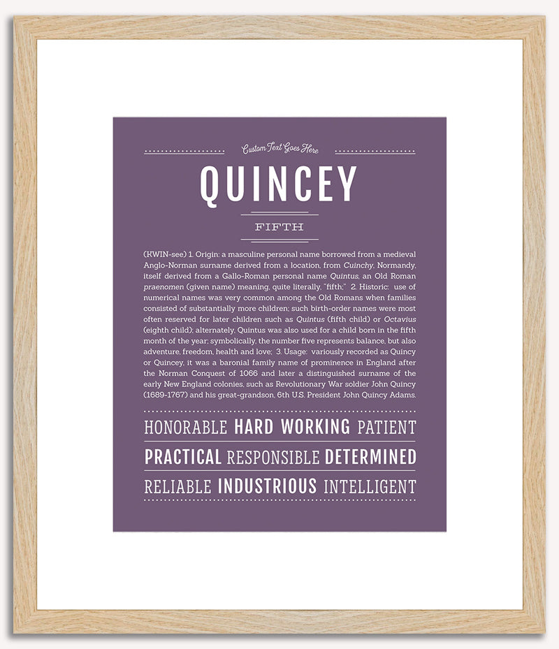 Quincey (male) | Name Art Print