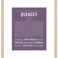 Quincey (female) | Name Art Print