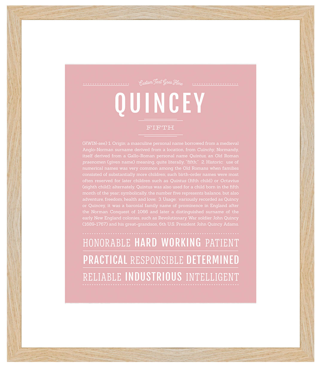 Quincey (female) | Name Art Print