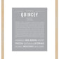 Quincey (female) | Name Art Print