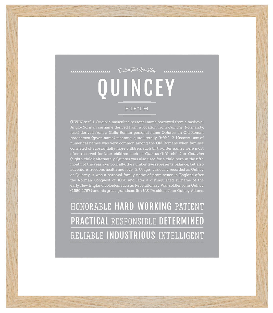 Quincey (female) | Name Art Print