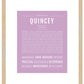 Quincey (female) | Name Art Print