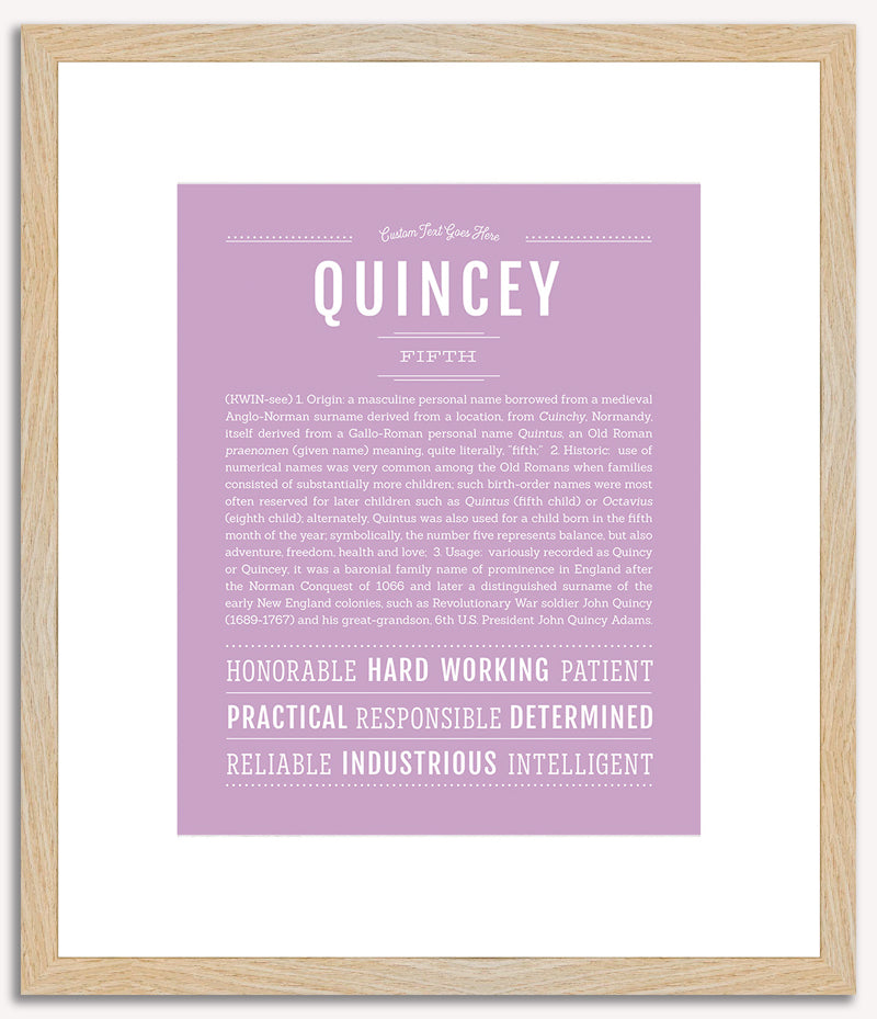 Quincey (male) | Name Art Print