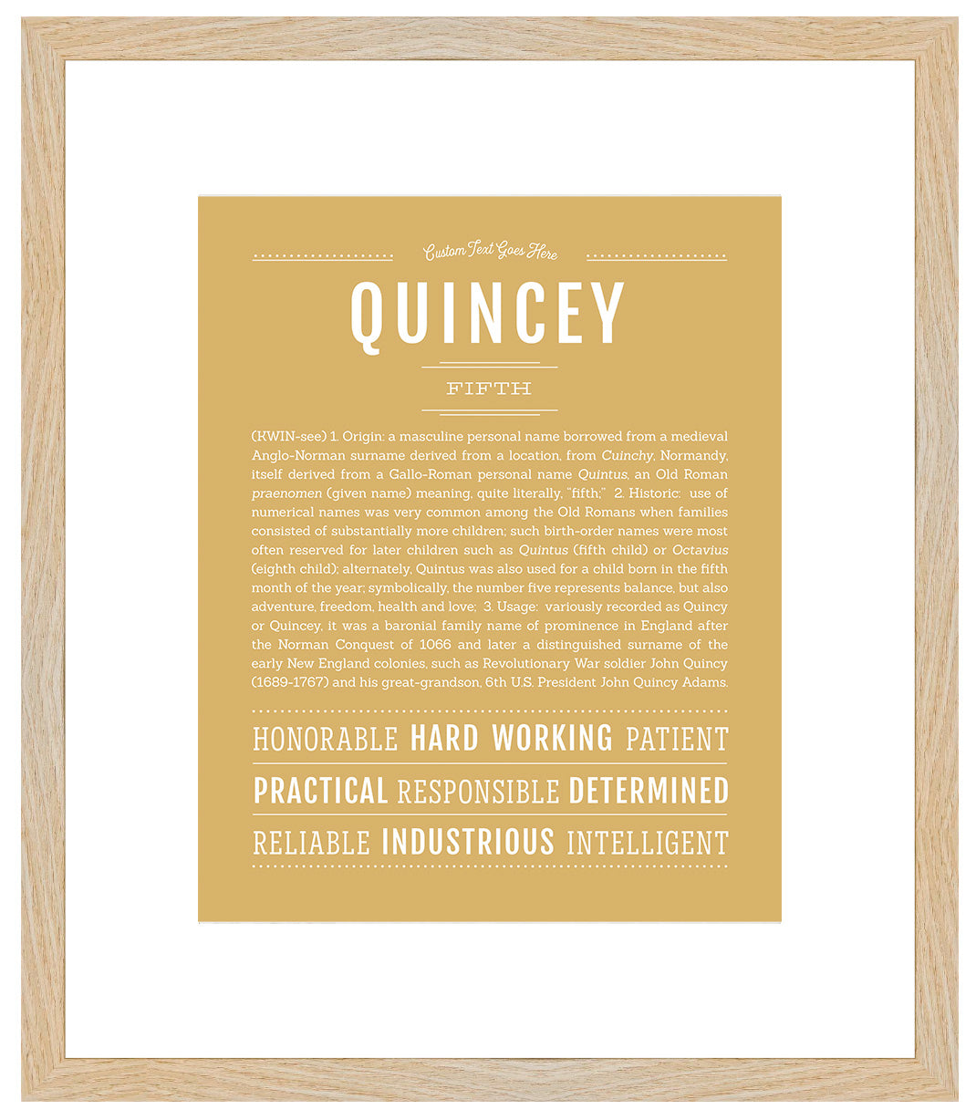 Quincey (female) | Name Art Print