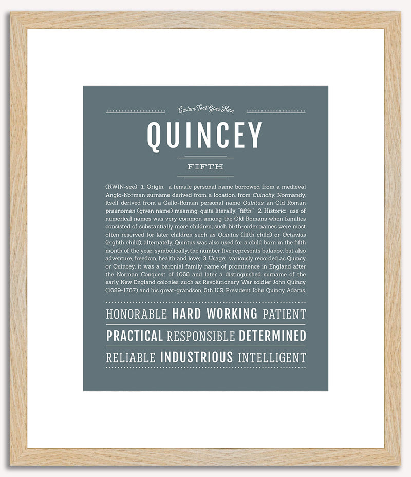 Quincey (female) | Name Art Print