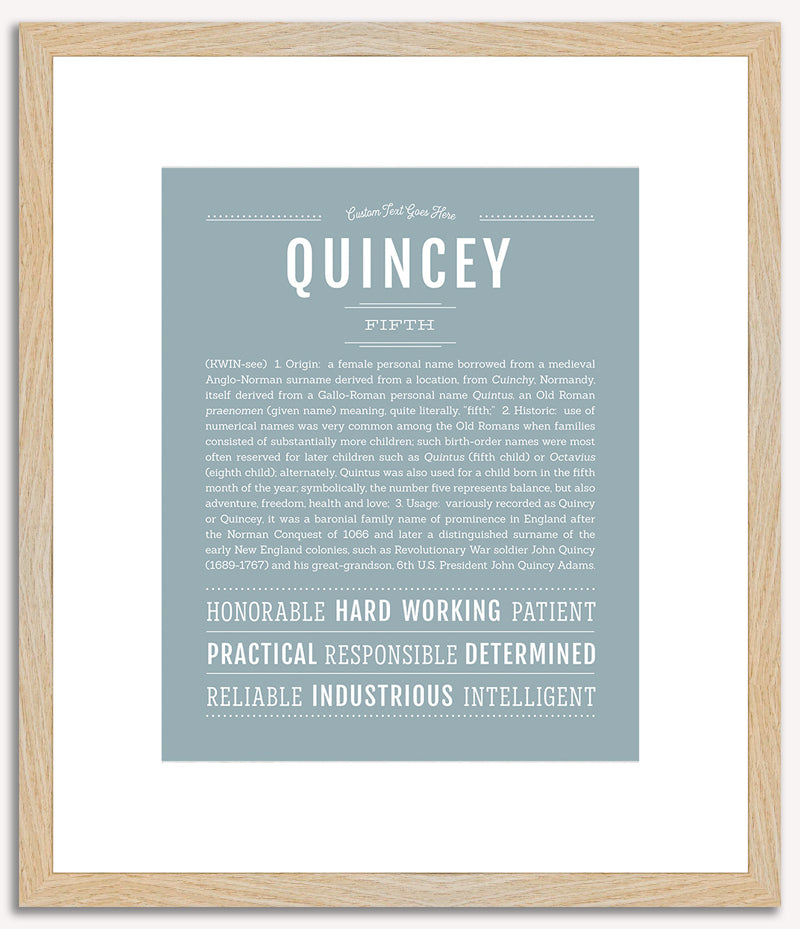 Quincey (female) | Name Art Print