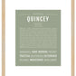 Quincey (female) | Name Art Print