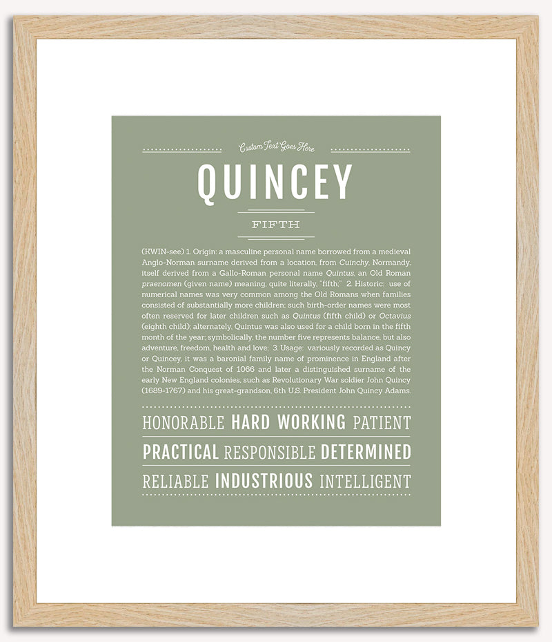 Quincey (male) | Name Art Print