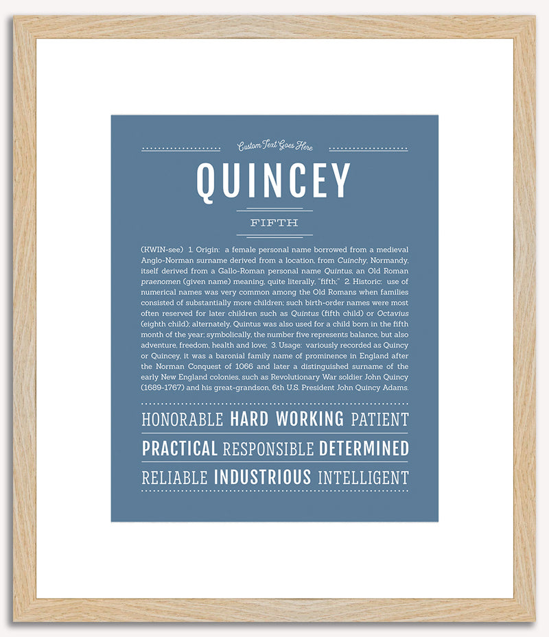 Quincey (female) | Name Art Print