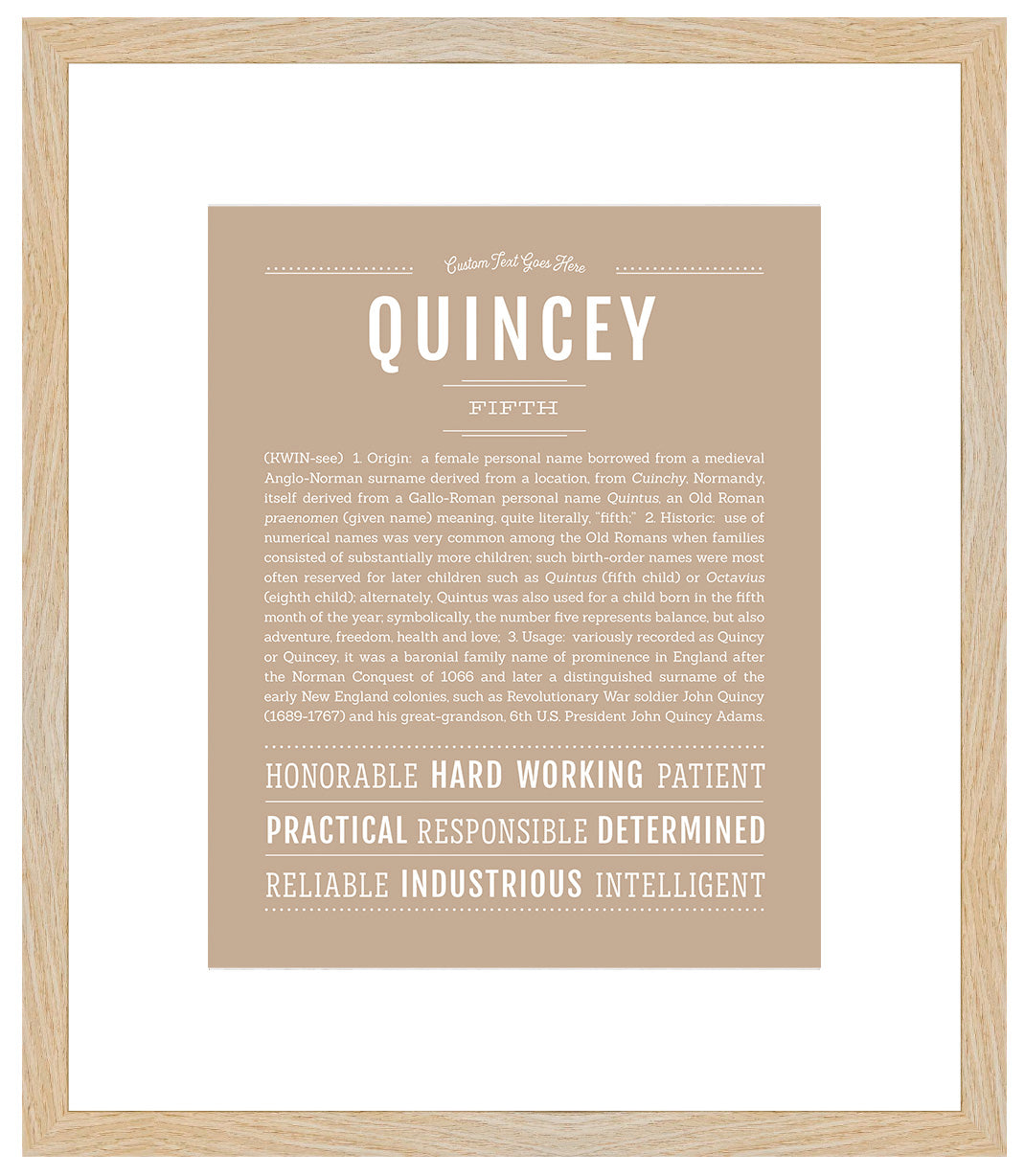 Quincey (female) | Name Art Print