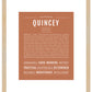 Quincey (female) | Name Art Print