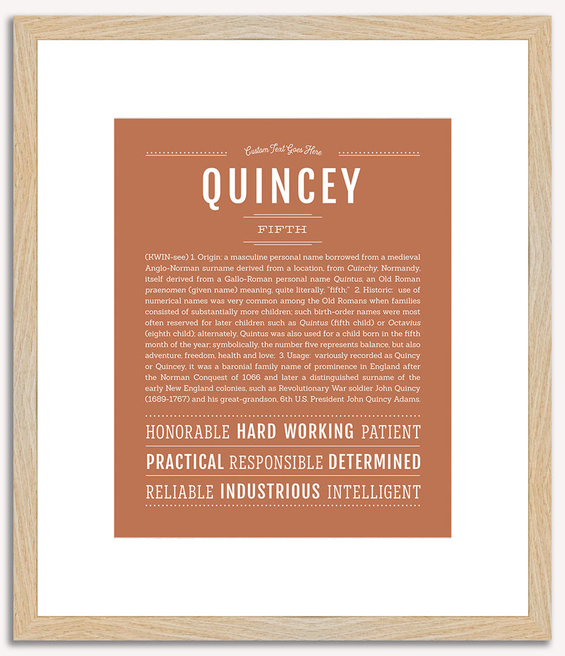 Quincey (male) | Name Art Print