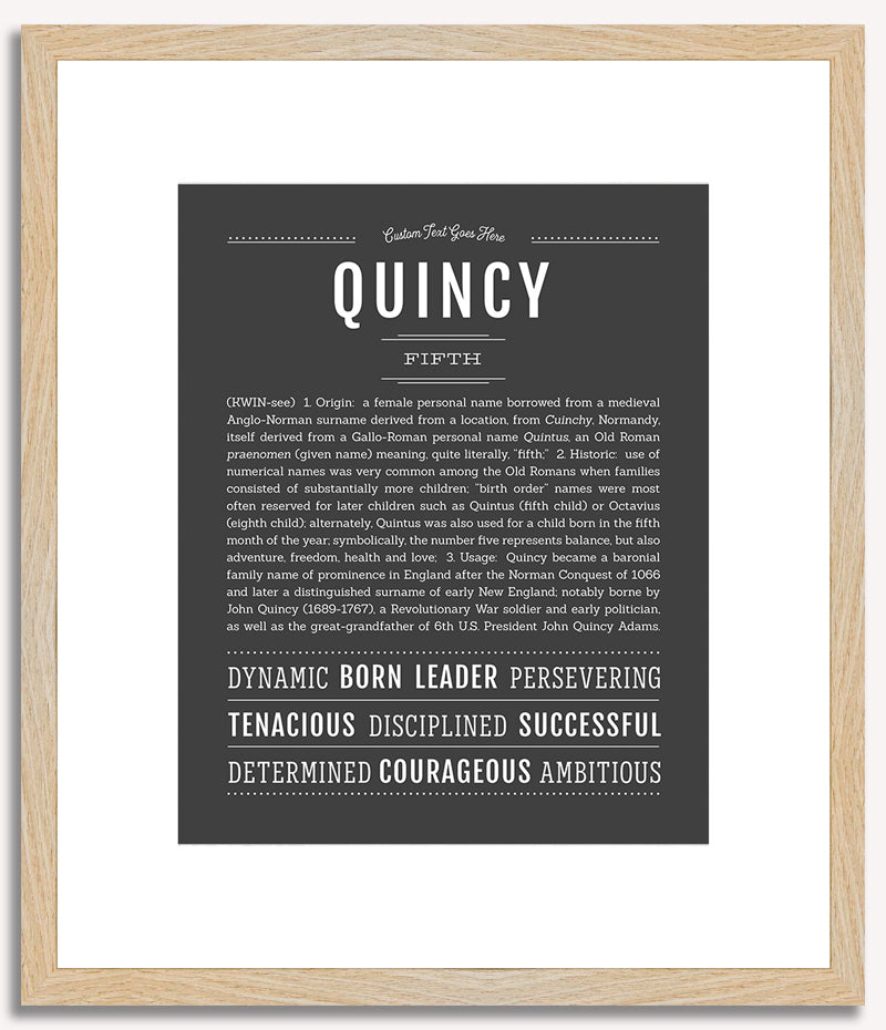 Quincy (female) | Name Art Print