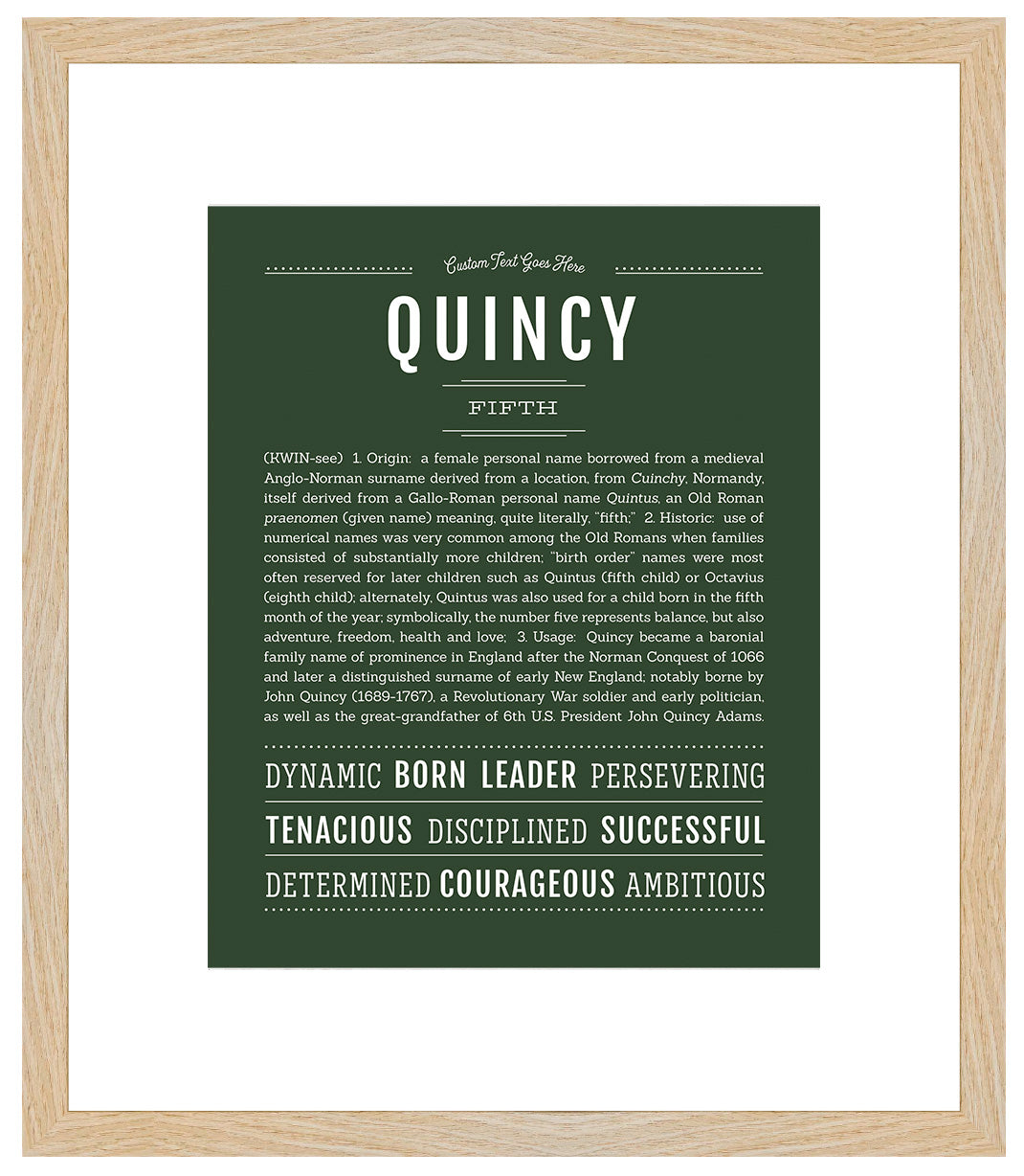 Quincy (female) | Name Art Print